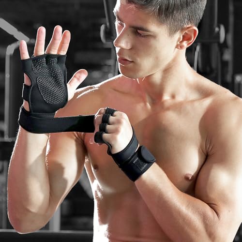 Guantes de gimnasio para evitar lesiones de muñeca en pesas 6