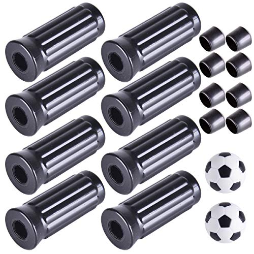 Handle Grips Set for Foosball Part Replacements 8 Handles & 8 Foosball End Caps & 2 Foosballs