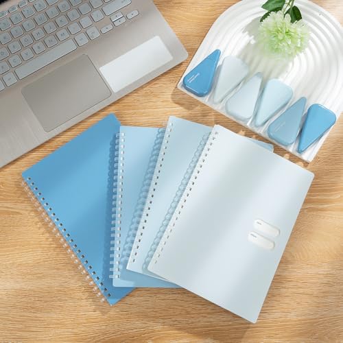 Carnets pour le travail et l'école format A5 bleu à spirale - 5