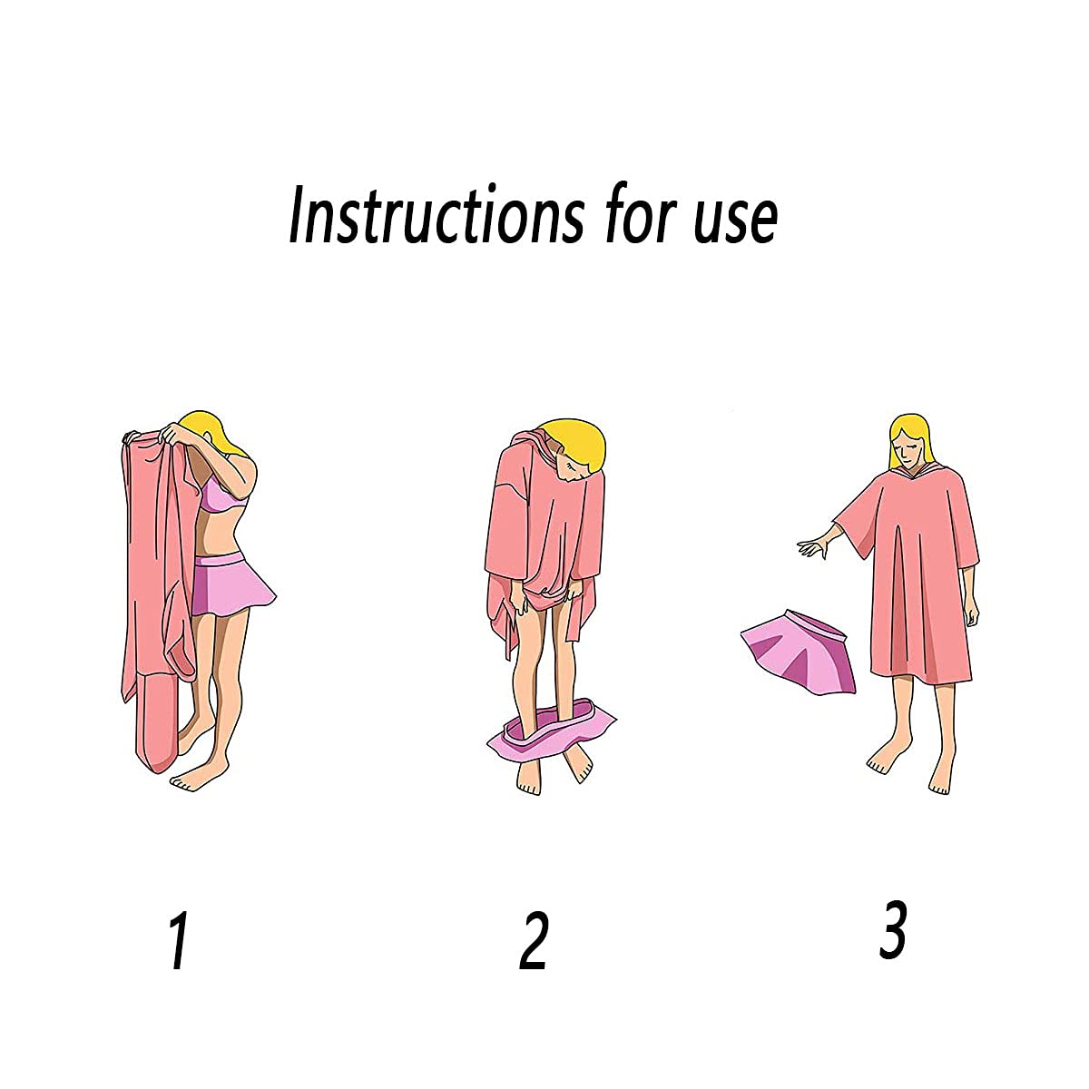 Poncho de Plage à Capuche, Poncho de Surf en Microfibre 3D Impression