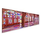 islandburner Prime Bild auf Leinwand Malerische Aussicht Gebetshalle Nasir Al Mulk Moschee Morgen Rosa Sonn Bilder Wandbilder Poster