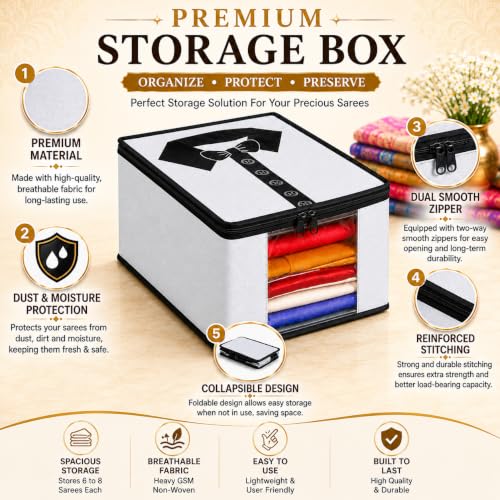 Image of Foldable & Durable Wardrobe Organizer | Non Woven Shirt Organizer for Home & Traveling with Transparent Window. (2)