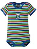 Dieser kurzärmelige Babybody zaubert mit seinem fröhlichen Design im Nu ein Lächeln auf kleine und große Gesichter. Bunte Ringel in Grün, Rot, Hell- und Dunkelblau machen den Body zu einem goldigen Hingucker, der mit dem applizierten Traktor-Motiv auf der Brust ein zuckersüßes Detail erhält. In 100% weicher Baumwolle sowie mit Druckknöpfen am Hals- und Beinausschnitt überzeugt der Kurzarm-Body auch hautnah und Ihr kleiner Schatz kann in bester SCHIESSER-Qualität sorgenfrei die Welt für sich entdecken!