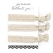 Bachelorette Hair Ties Set No Crease Ribbon Elastics Ouchless Ponytail Holders Hair Bands for Bachelorette Gift Bridesmaid Gift Bride Showers (6 Pack, Glitter Ivory)