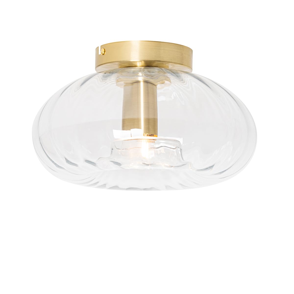 Qazqa ayesha - Lampada da soffitto Art déco - 1 luce - Ø 27 cm - Oro - Art déco - Soggiorno I Camera da letto I Sala da Pranzo I Cucina