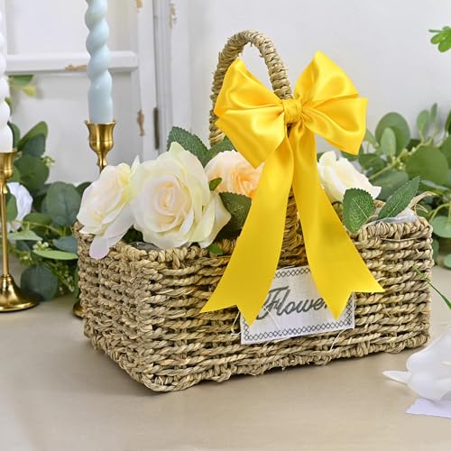 Image of Double Face Maize Yellow Satin Ribbon 2 inch X 25 Yards Polyester Maize Yellow Ribbon for Gift Wrapping Very Suitable for Weddings Party Hair Bow Invitation Decorations and More
