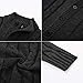 PJ PAUL JONES Men's Cardigan Sweaters Stand Collar Long Sleeve Cable Knit Button Down Sweater,X-Large Black Grey