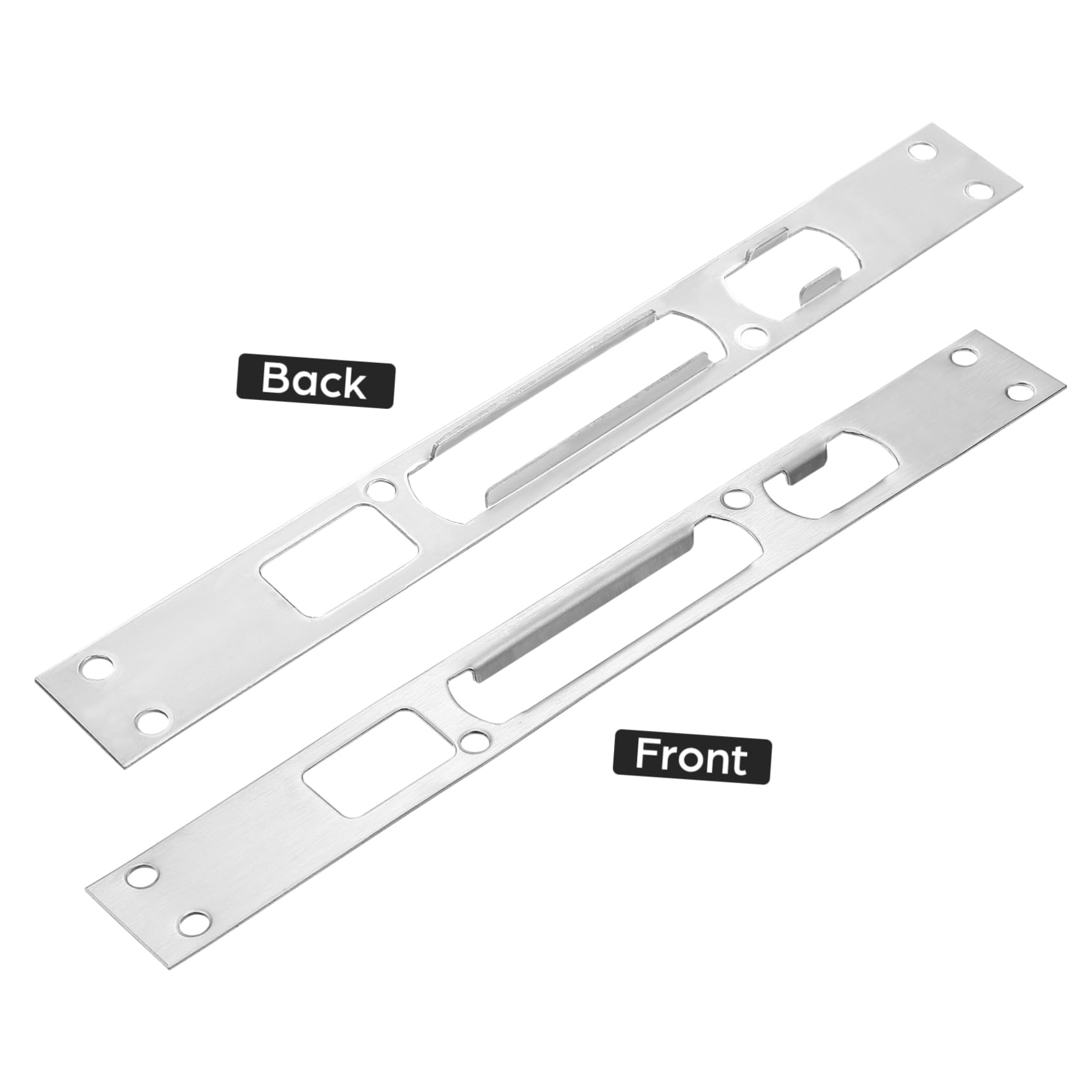 OSALADI 18pièces Plaques De Renforcement De Sécurité Pour Portes Acier Inoxydable Gâches Longues Pour Serrures De Porte Protection Améliorée Les