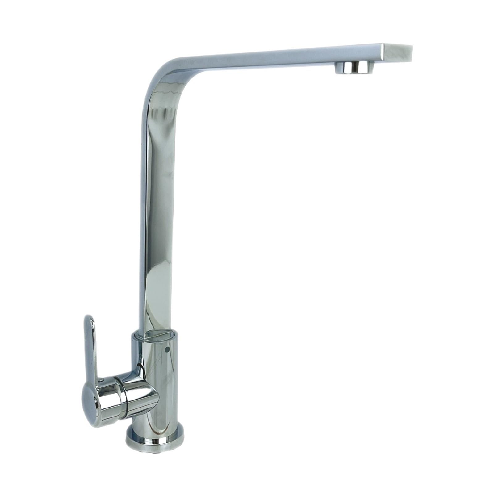 Robinet de cuisine en acier inoxydable 304 mitigeur rotatif chaud et froid brillant