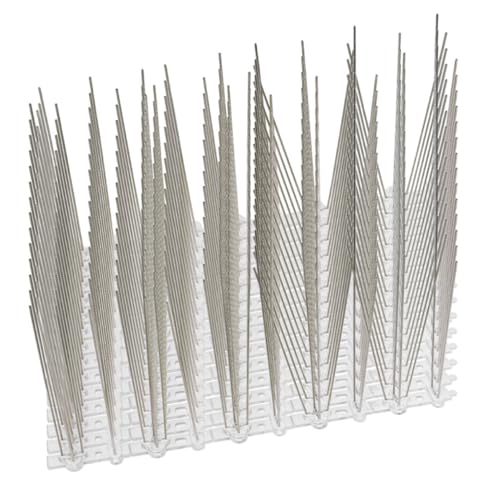 POPETPOP Equipo Antipalomas Punta de Acero Inoxidable para Decoracion Otono, Pinchos Antipájaros Resistentes para Vallas y Protección Visual Adicional