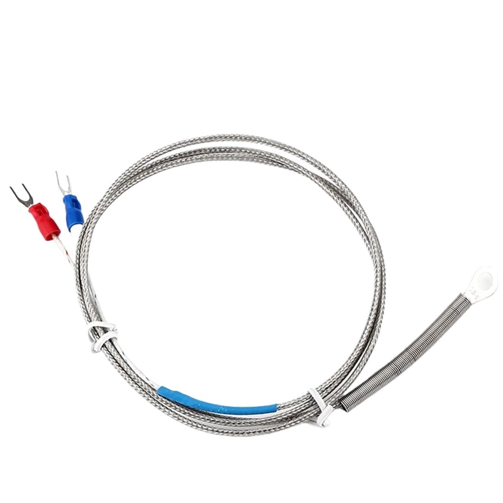 WUPLKCUIJ 5mm 6mm Hole Washer Thermocouple Temperature Sensor Probe K E Type 1/2/3/4/5M Cable For Industrial Controller(K 6mm Aperture 3M)