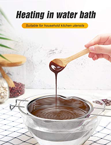 1000Ml Double Boiler 304（18/8）Stainless Steel Universal Melting Chocolate Pot Large Insert Baking Tools, Pot For Butter Chocolate Cheese Caramel (1000Ml) #TOP6
