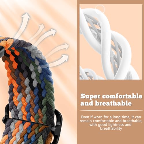 MaEiol 18mm Straps Nylon Braided for Huawei Watch GT 6/5/4 41mm / Huawei Watch 5/GT 5 Pro 42mm / Garmin Venu 4/Venu 3S 41mm /Garmin Forerunner 265S/255S - Image 4