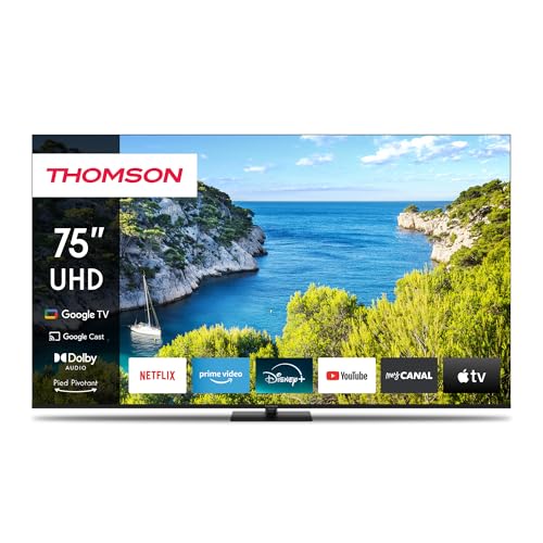 Thomson 75 pulgadas (190cm) Google TV 4K UHD Control de Voz Google Assistant Smart TV - 75UG5C14 - 2024