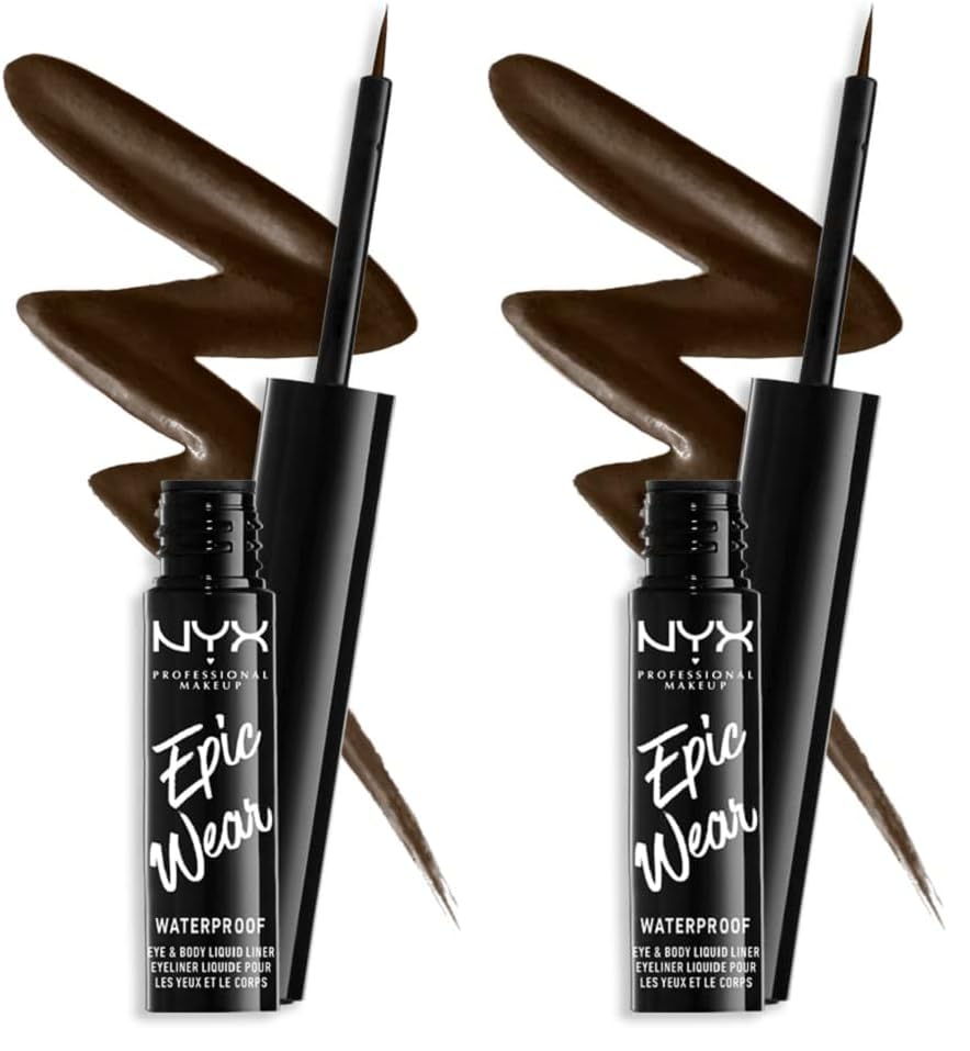 Eyeliner Líquido NYX Epic Wear Marrón a Prueba de Agua Larga Duración