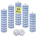 2X Cleaning Power Upgrade Formula Toilet Wand Refills, Fits for Clorox Wand, 50 Count Disposable Toilet Bowl Wand Refills - No Falling Apart, Fits Most Brand Toilet Brushes for Bathroom Cleaning