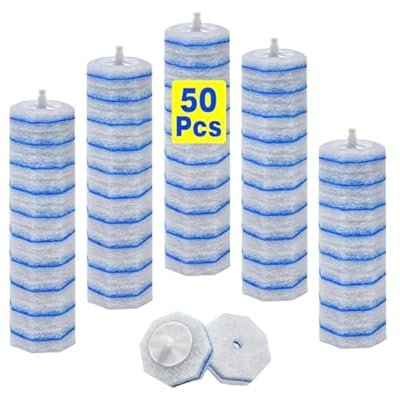 2X Cleaning Power Upgrade Formula Toilet Wand Refills, Fits for Clorox Wand, 50 Count Disposable Toilet Bowl Wand Refills - No Falling Apart, Fits Most Brand Toilet Brushes for Bathroom Cleaning