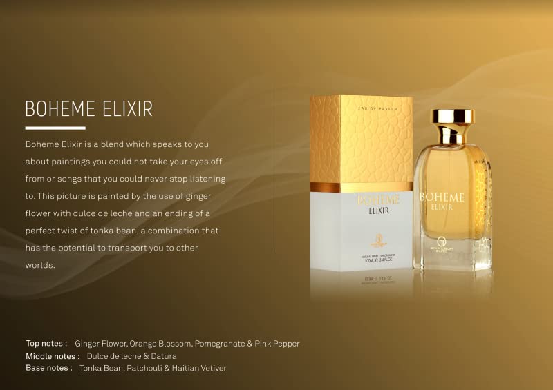 Miniatura 2 de Maani BOHEME ELIXIR Eau De Parfum Unisex 3.4oz3.4 fl oz EDP Perfume Hecho en los Emiratos Árabes Unidos