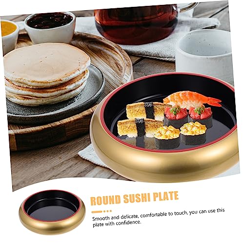 Plato redondo de plástico para sushi multiusos miniatura 6