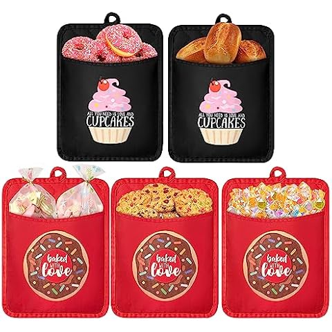 GROBRO7 5Pcs Baking Theme Pot Holders Cover