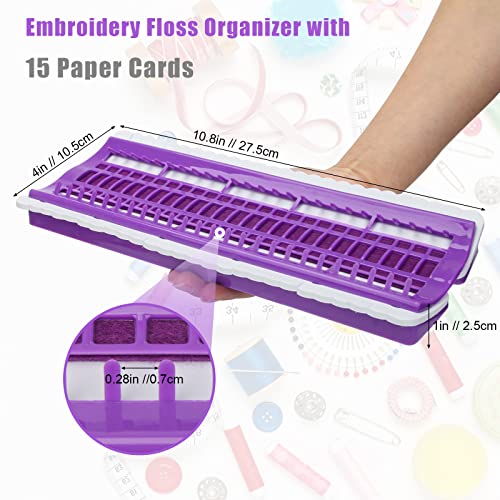 Floss Organizer Embroidery 30 & 50 Position, Boyistar Embroidery Thread Organizers Shelf For Cross Stitch Tool, Sewing Thread Holder With 15 Cards Embroidery Organizer For Floss, Needle #TOP5