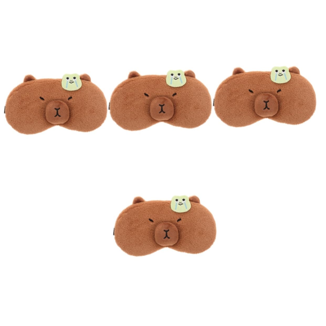 Healvian 4stücke Kuschelige Augenmaske Mit Kühlpack Cartoon Schlafmaske Für Erwachsene Und Verstellbar Atmungsaktiv Für Reisen Nickerchen Und Entspannten Schlaf