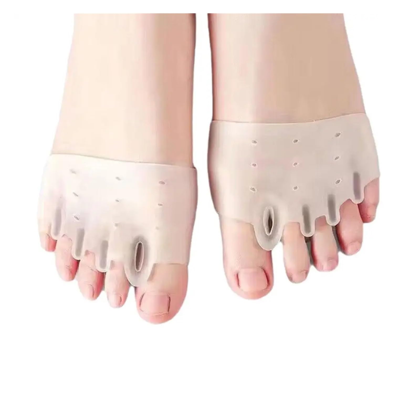 Zehenspreizer für Hallux Correc Zehenspreizer, reine Farbe, Silikon, Finger, Ballenzehen, Valgusspreizer (Typ B)