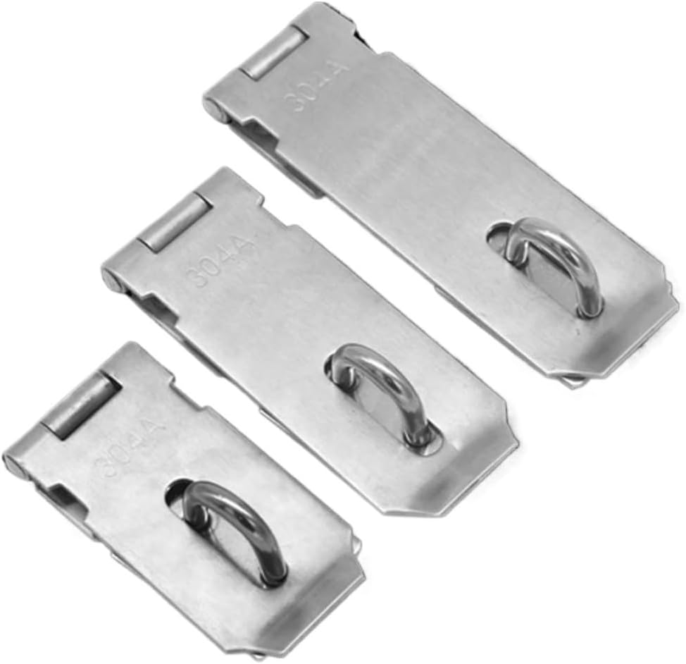 Staple Shed Lock Stainless Steel Gate Cabinet Door 1Pcs(3 inch)
