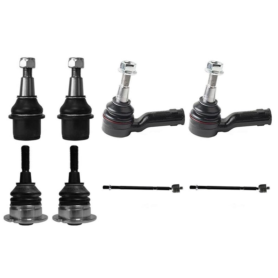 AUTO DN 8X Front Suspension Kit, Upper and Lower Ball Joints + Inner Outer Tie Rods for Land Rover Range Rover Sport 2013 2012 2011 2010 2009 2008 2007 2006