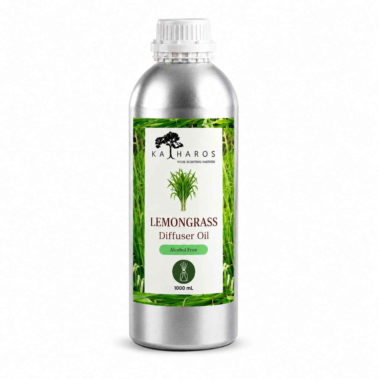 KATHAROS Lemongrass Diffuser Oil 1 Litre | Premium Alcohol-Free Home Fragrance Oil for Reed Diffusers, Humidifiers & Aroma Diffusers | Long-Lasting Floral Aroma for Home, Office, Spa & Hotel Ambiance-image-39