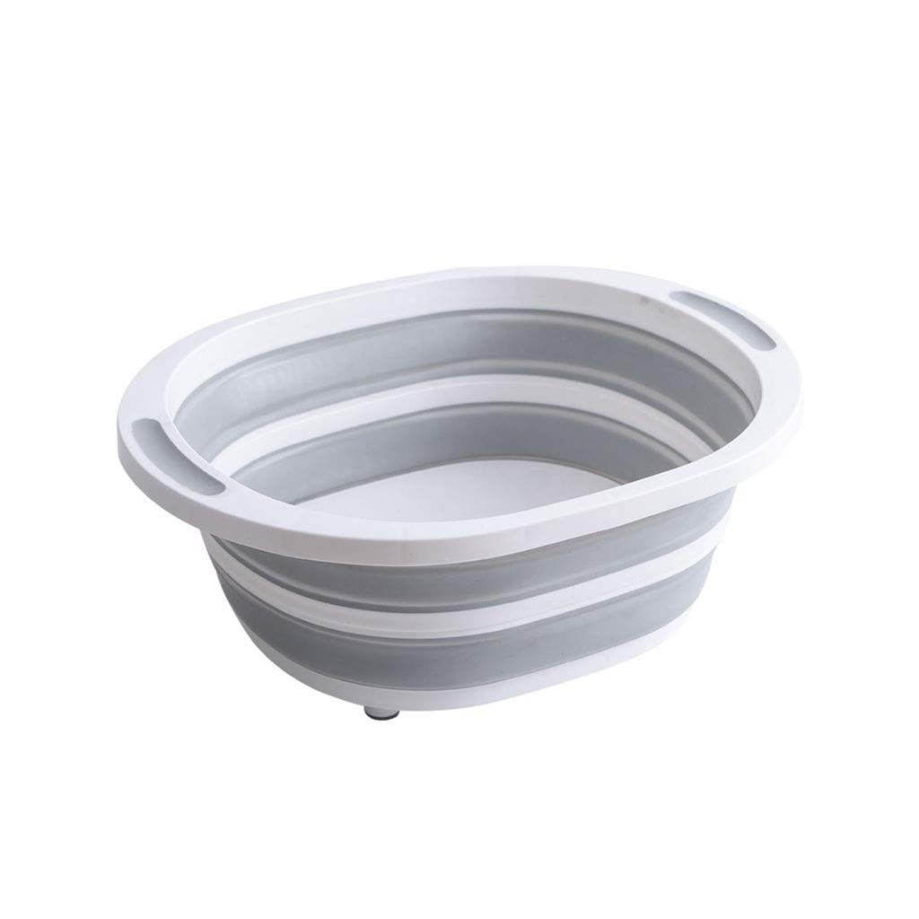 Cubo Redondo Plegable de plástico de Silicona, Ideal para Cualquier ocasión como;Cocina, Exterior, Camping, Senderismo, Pesca, Oficina o Eventos Deportivos. Present
