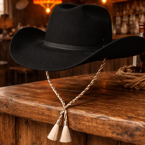 Image of Gamboa 100% Leather Hat Chin Strap for Men and Women Removable Hat Chin Cord for Cowboy and Sun Hats