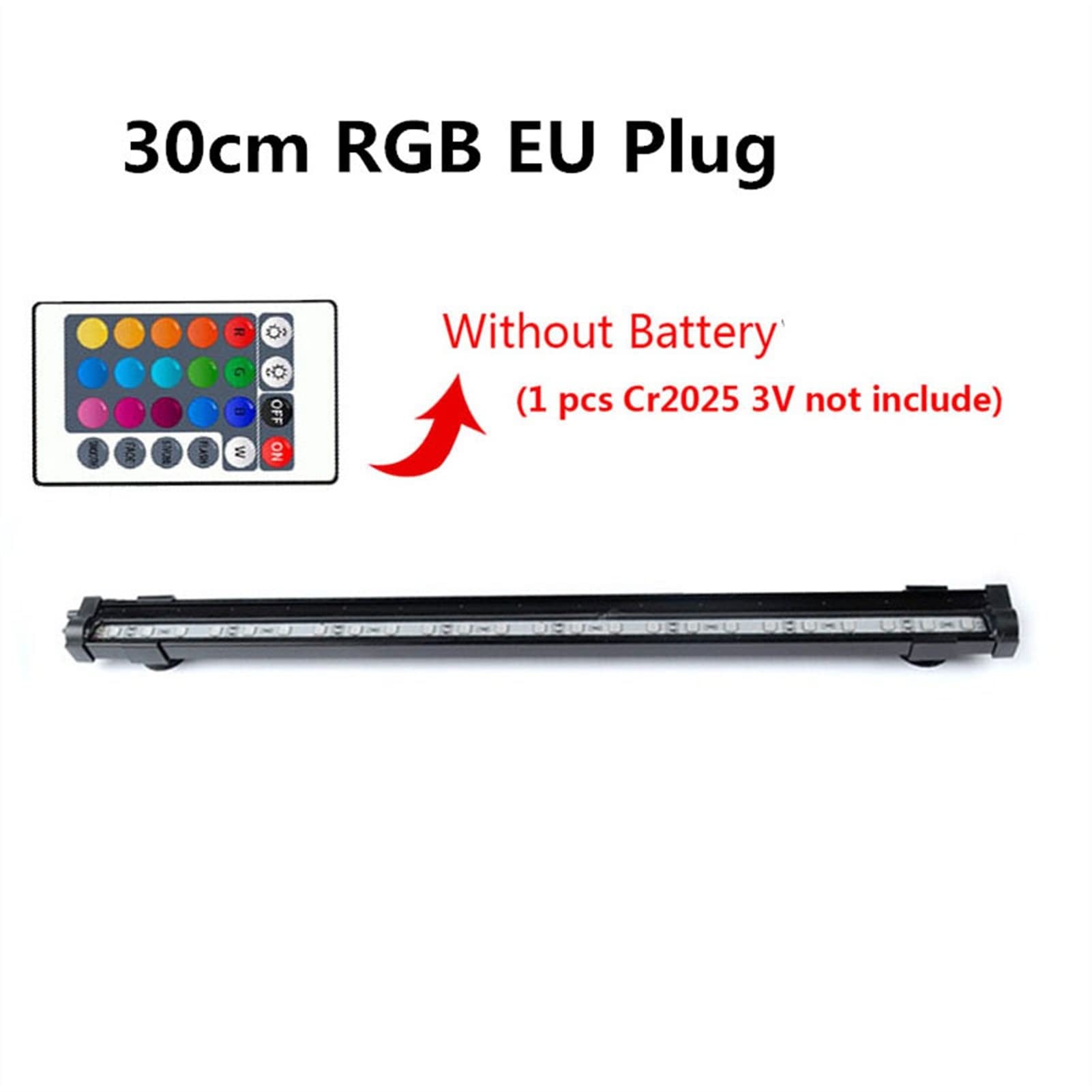 Luces Para Estanques Aquarium Fish Tank Light Impermeable DIRIGIÓ Luz de barra de la bomba de burbuja 23/30/35/5 / 52cm Lámpara subacuática Decoración Iluminación 24 Teclado Control remoto Luces Sumer