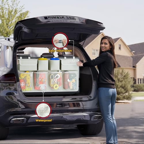 Image of SURDOCA Car Trunk Organizer, LARGE CAPACITY Car Storage Bag with 8 Pockets, 7X Upgraded Trunk Storage Organizer for Car, SUV, Truck, MPV