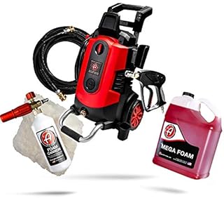 Adam's Electric Pressure Washer 2.0 - Powerful 1.8 GPM 2500 PSI Car Wash Pressure Washer Sprayer | Snub Nose & Tip Attachment | Use W/ Car Soap | Patio Boat RV Motorcycle Car Garage Deck