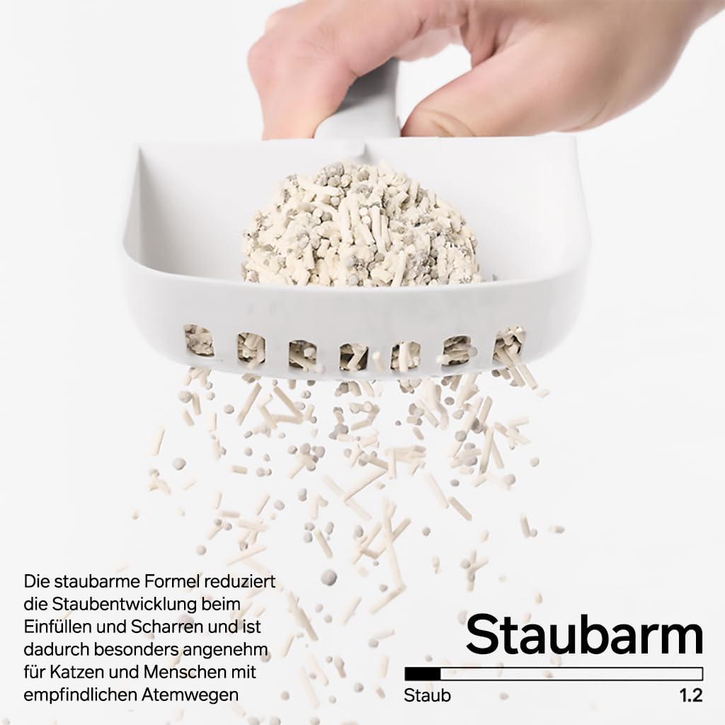 pidan Tofu Katzenstreu mit Bentonit 9,6 kg (4 Beutel) | Klumpstreu mit 70 % pflanzlichen Rohstoffen, staubarm, starke Geruchsbindung, geringe Streuverschleppung