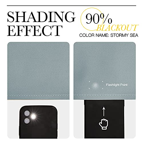 Image of NICETOWN Home Decoration Window Treatment Curtains and Drapes, Thermal Insulated Solid Grommet Blackout Curtains /Drapes /Panels for Living Room Bedroom (Stormy Sea, 2 Panels, W42'' by L63'')