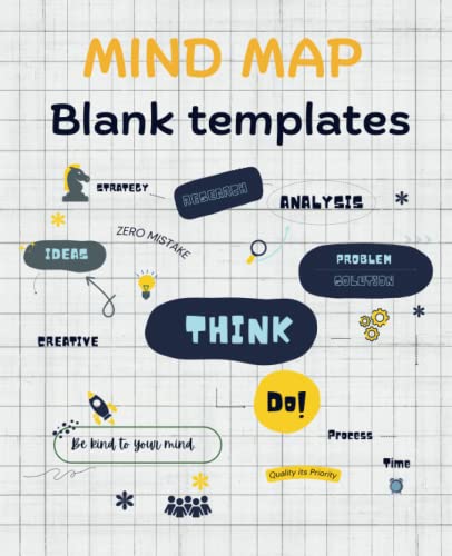 Mind Map Blank Templates: 7.5 x 9.25 Inch, 4 Styles of Mind Mapping Template for your class notes, brainstorming, planning, and creative ideas