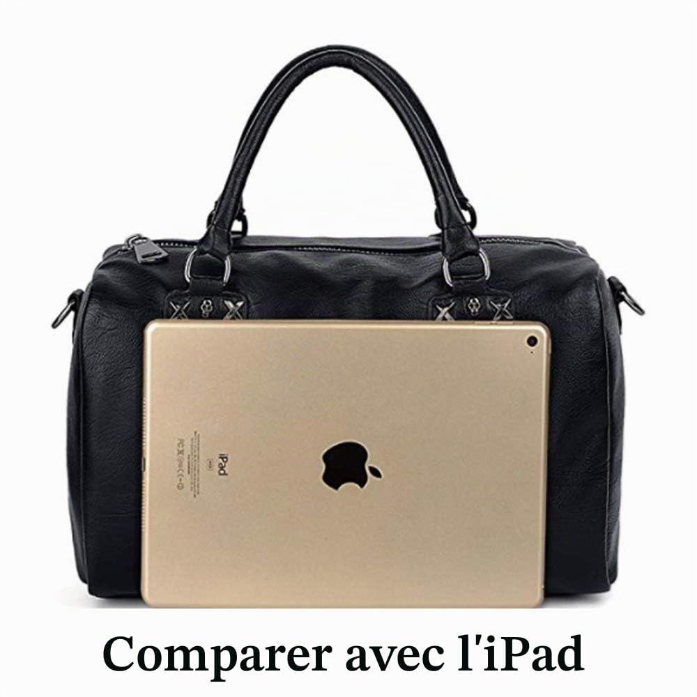 Femmes Crâne Chaîne Sacs portés Main Gothique Rivet Sac à Bandouliere Cuir PU Sacs portés épaule Sacoche Sachet Fourre-Tout Noir