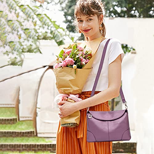 PORRASSO Women Crossbody Bag Fashion Shoulder Bag Handbags Ladies Satchel Waterproof Messenger Bag for Dating Work Travel Daily Use Purple2