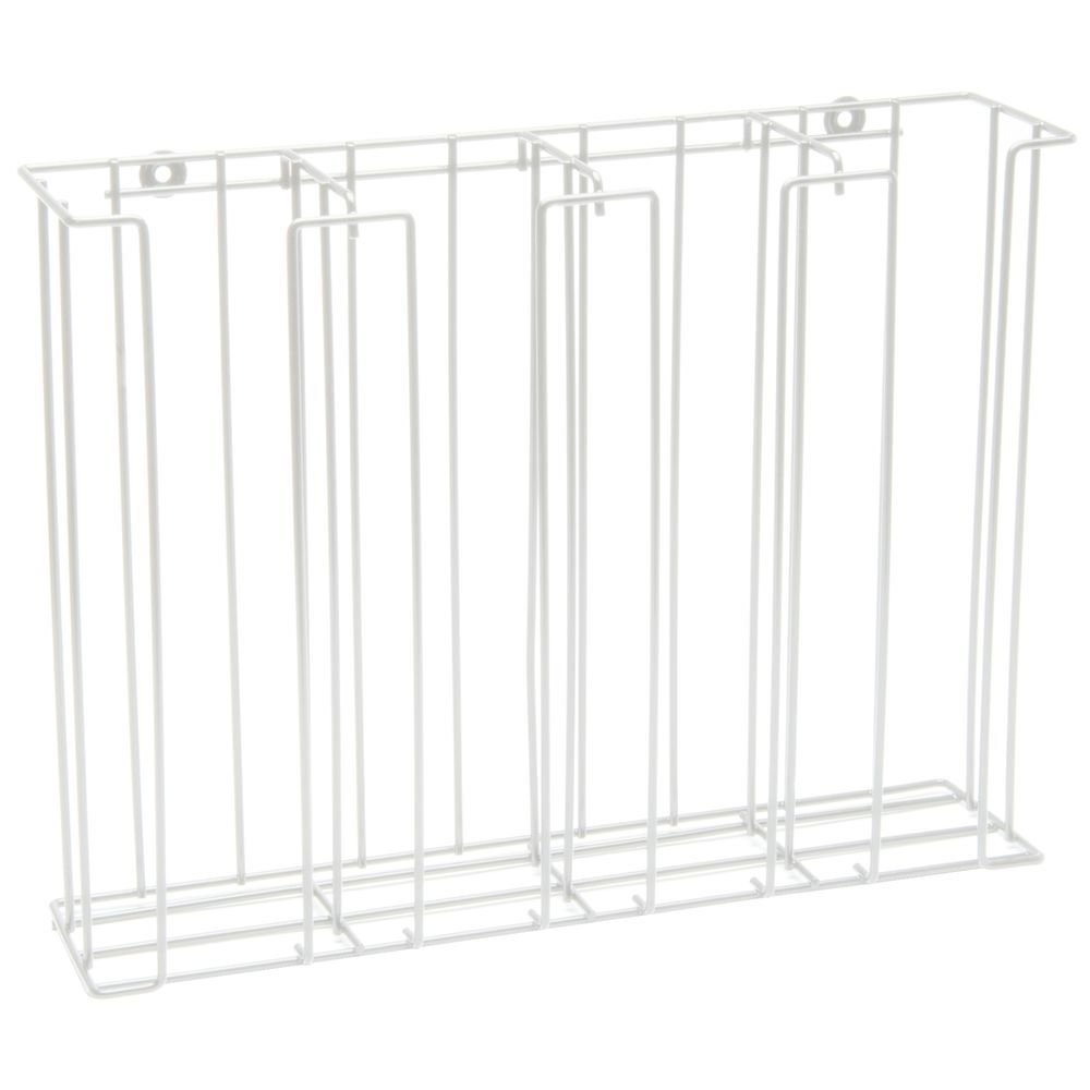 Lid and Cup Dispenser Cup and Lid Rack White 4-Compartment Steel Wire - 20 1/2"L x 5"D x 16"H by HUBERT – Wire, White, Model TH003W