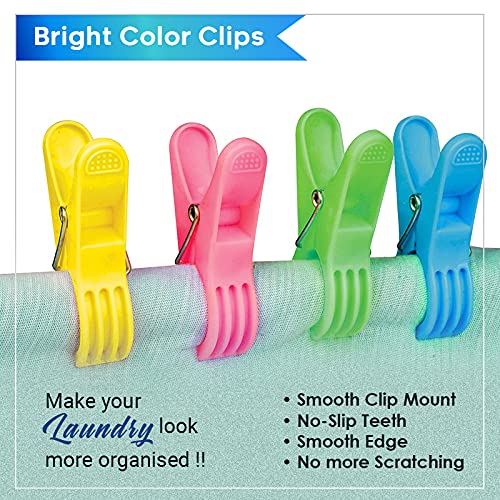 Image of SYNERGY - Heavy Duty Rust Free Cloth Peg /Clothes Clip /Cloth Drying Pins /Pegs for Hanger /Rods /Ropes /Drying Clothes (18 Clips with Box) - SY-CC2