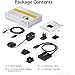 StarTech.com 4K HDMI Splitter 1 In 2 Out - 4K 30Hz HDMI 1.4 2 Port Video Splitter Box -with high speed HDMI cable, USB power cable - Black (ST122HD4KU)
