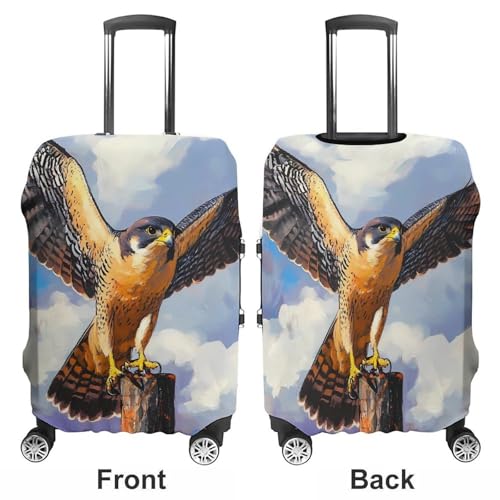 Beautiful Peregrine Falcon Bird Luggage Cover Protector Printed Washable Anti-Scratch Travel Suitcase Covers XL3