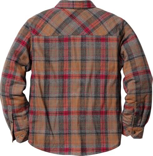 Image of Legendary Whitetails Mens Thermal Lined Shirt Jacket Plaid Flannel Polyfill Insulated Shacket