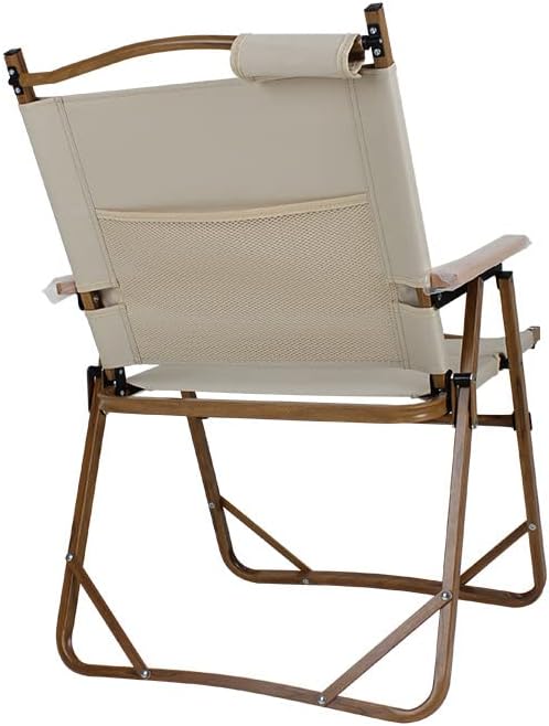 Wood Grain Low Chair Folding Chair Outdoor Aluminum Alloy Camping Chair Fishing Chair