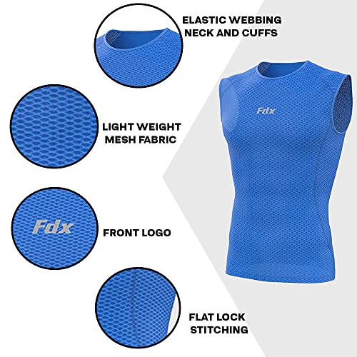 FDX Cool Mesh Base Layer Sleeveless - Men, Women Summer Cycling Vest - Ultralight, Breathable, Anti-Odour Bicycle Unisex Skins Tops - Under Shirts for Running, Gym, Workout Training - Image 5