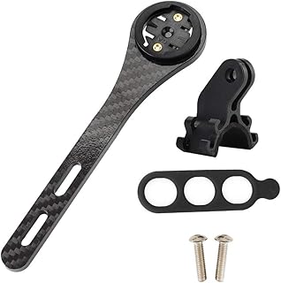 Bicycle Handlebar Stem, Multi-functional Bike Handlebar Stem Bike Computer Holder Adjustable Edge Mount Handlebar for Action Cameras(Applicable to Garmin, Black)
