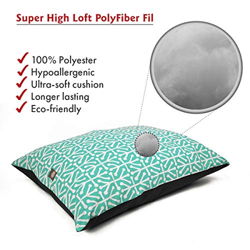 Image of Majestic Pet Rectangle Medium Dog Bed Washable - Non Slip Comfy Pet Bed - Dog Crate Bed Super Value Pillow Dog Bed - Dog Kennel Bed for Sleeping - Dog Bed Medium Breed 35 x 28 Inch - Aruba Pacific