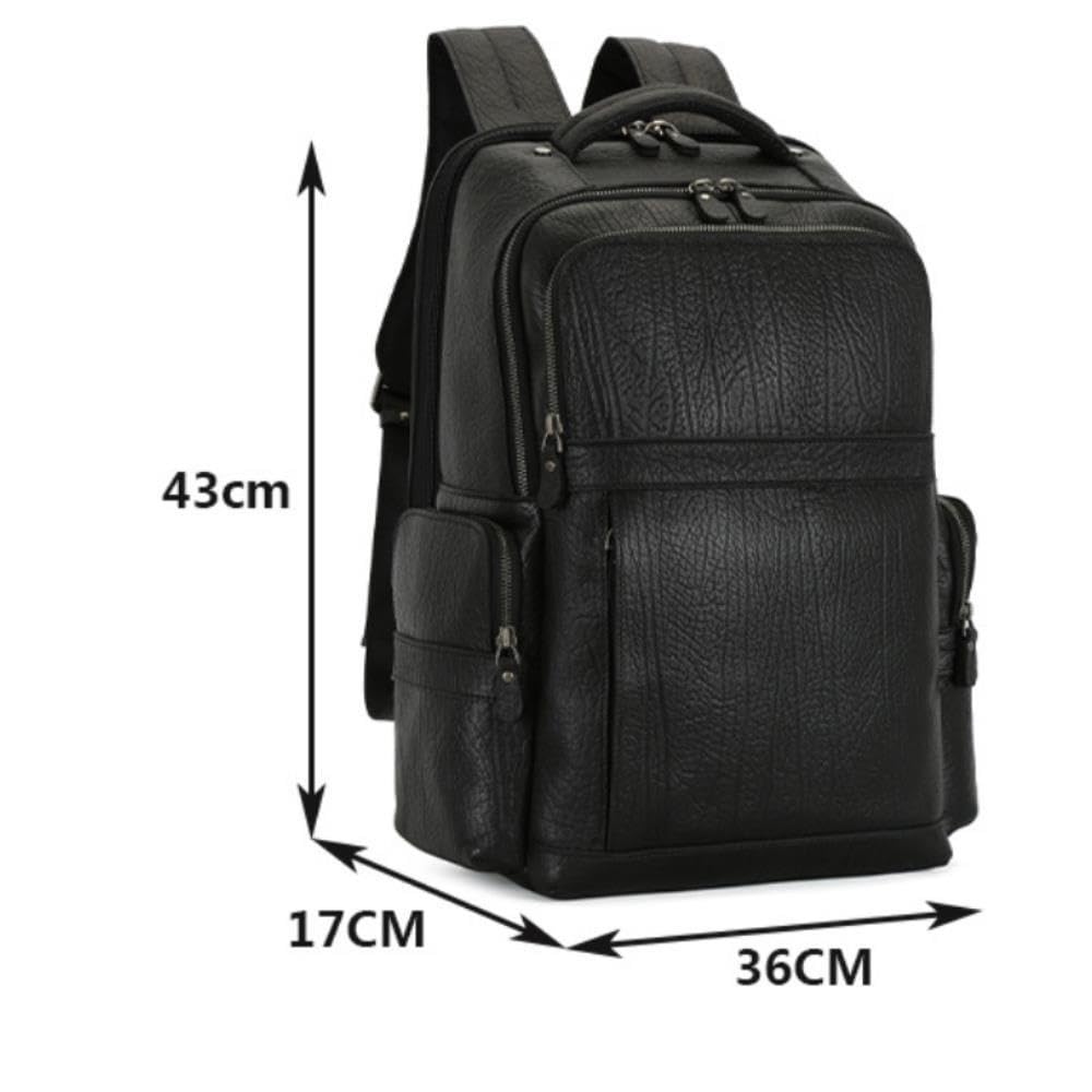 Sac à Dos en Cuir for Homme, Ordinateur Portable 15,6 Pouces, incurvé
